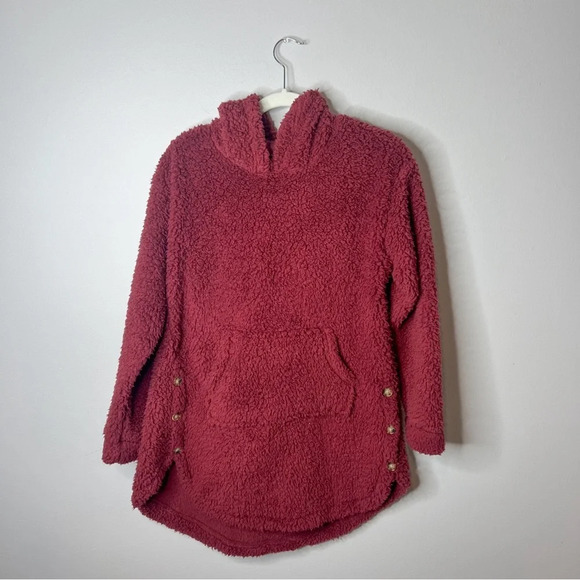 Koolaburra by Ugg Sherpa Long Hoodie Burgundy - Picture 1 of 6